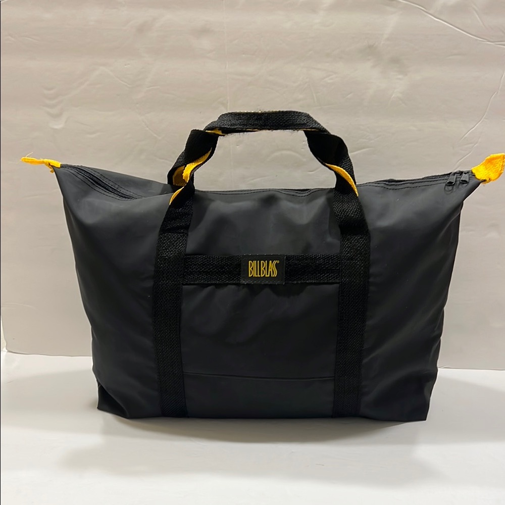 Bill Blass Black and Yellow Duffel Bag for Travel
